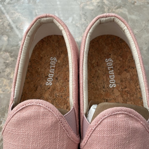 NEW! Soludos Ciao Bella Slip On Sneaker Size 5.5- Dusty Rose and Light Tan - Picture 6 of 13
